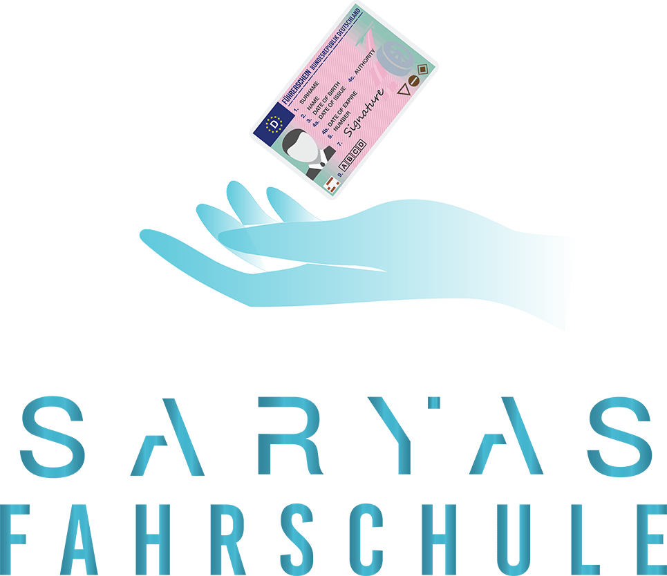 „Saryas Fahrschule“-Logo, zur Startseite